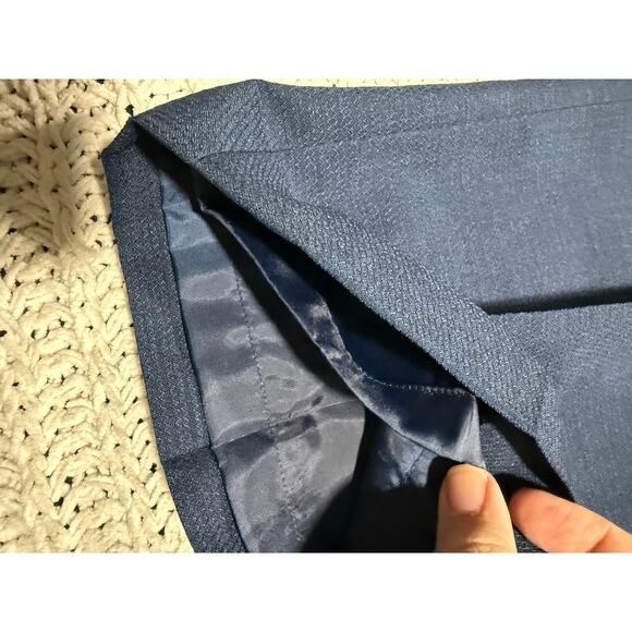 Le Suit Dress Pants Trousers Pleated Womens Sz 8 Blue Fully Lined - Picture 8 of 12
